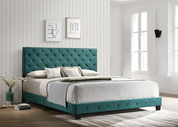 Glory Furniture Suffolk G1404-KB-UP King Bed , GREEN