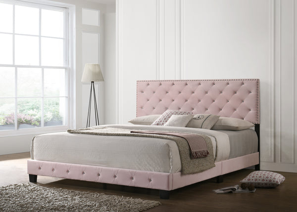 Glory Furniture Suffolk G1406-KB-UP King Bed , PINK