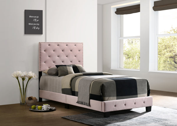 Glory Furniture Suffolk G1406-TB-UP Twin Bed , PINK