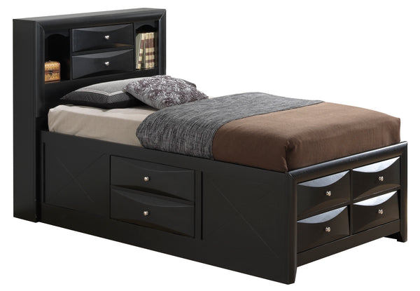 Glory Furniture Marilla G1500G-TSB3 Twin Storage Bed , Black