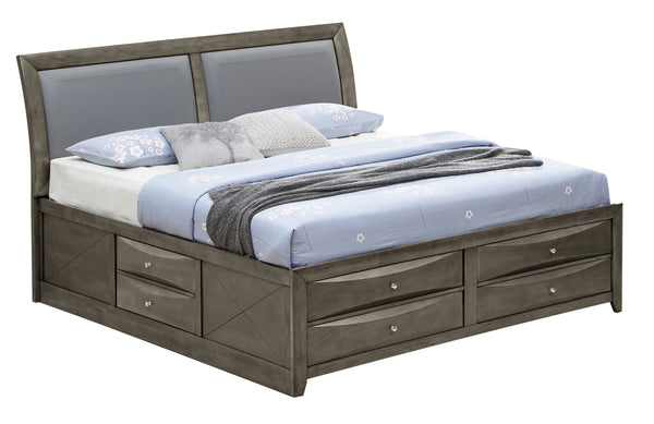 Glory Furniture Marilla G1505I-QSB4 Queen Storage Bed , Gray