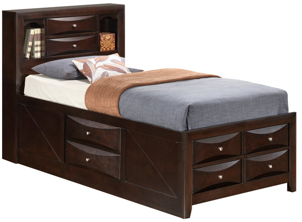 Glory Furniture Marilla G1525G-TSB3 Twin Storage Bed , Cappuccino