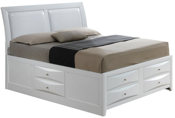 Glory Furniture Marilla G1570I-QSB4 Queen Storage Bed , White