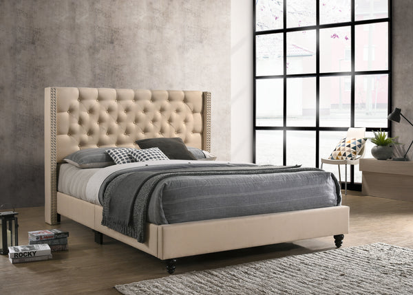 Glory Furniture Julie G1903-QB-UP Queen Upholstered Bed , BEIGE