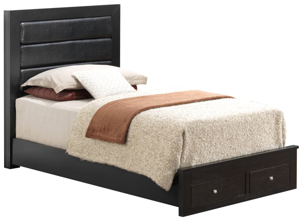 Glory Furniture Burlington G2450C-TSB Twin Storage Bed , Black