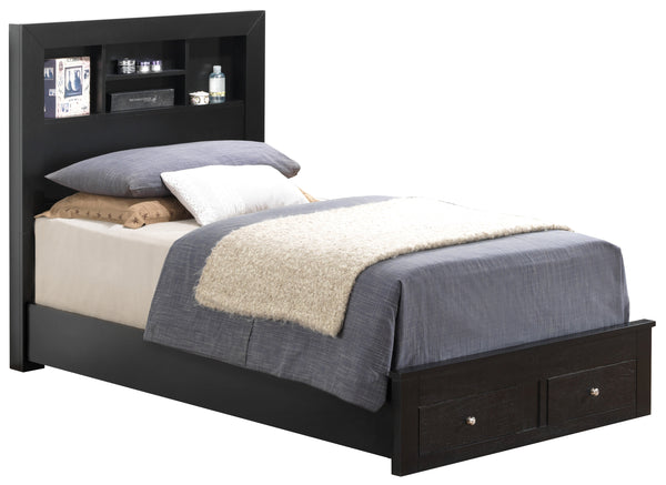 Glory Furniture Burlington G2450D-TSB2 Twin Storage Bed , Black