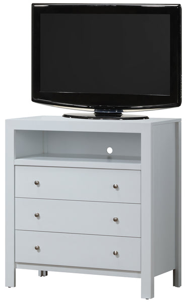 Glory Furniture Burlington G2490-TV Media Chest , White