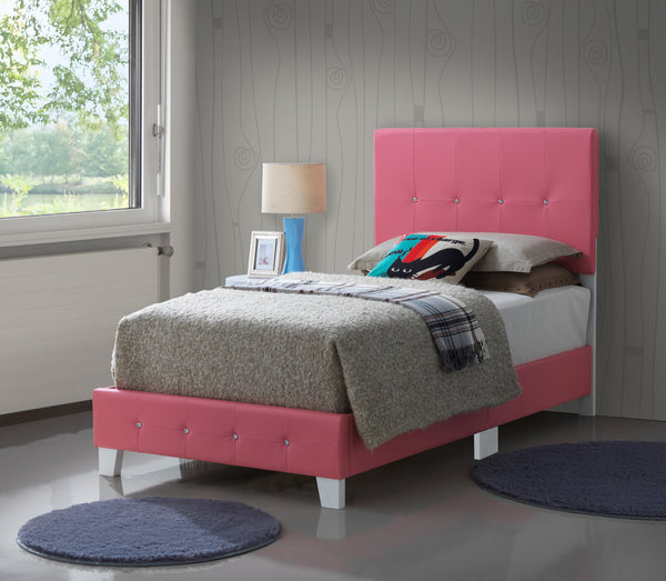 Glory Furniture Rose G2617-TB-UP Twin Bed , PINK