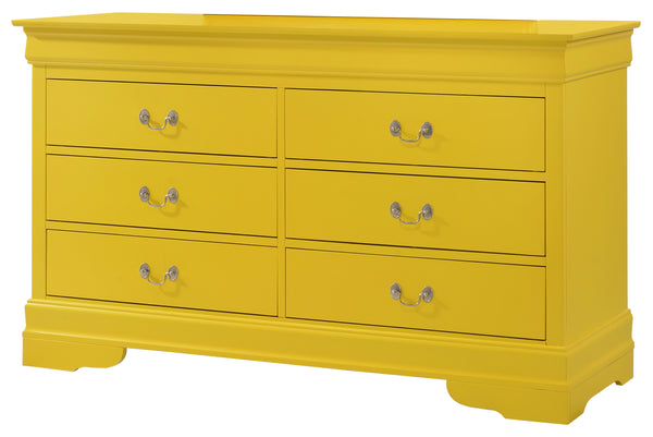 Glory Furniture Louis Phillipe G3102-D Dresser , Yellow