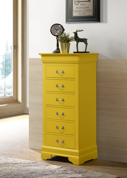 Glory Furniture Louis Phillipe G3102-LC Lingerie Chest , Yellow