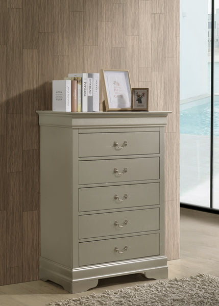 Glory Furniture Louis Phillipe G3103-CH Chest , Silver Champagne