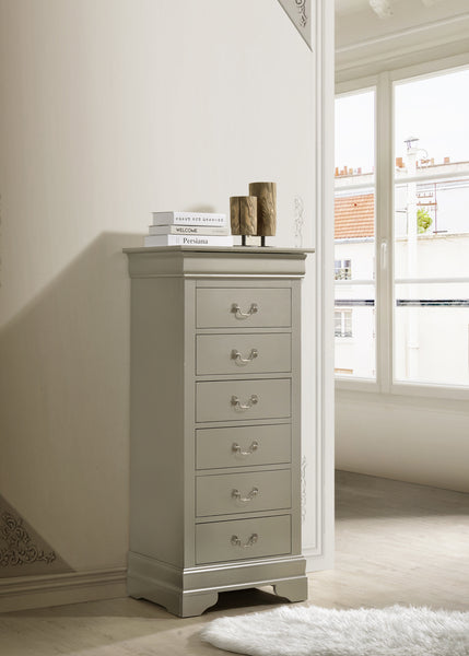 Glory Furniture Louis Phillipe G3103-LC Lingerie Chest , Silver Champagne