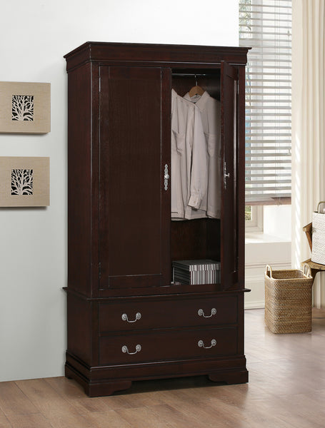 Glory Furniture Louis Phillipe G3125-A Armoire , Cappuccino