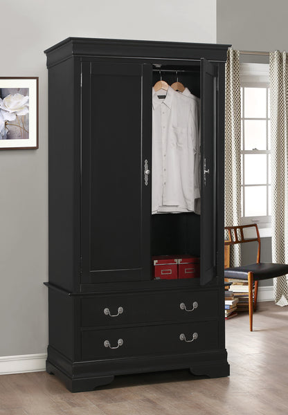 Glory Furniture Louis Phillipe G3150-A Armoire , Black
