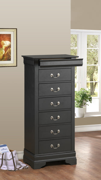 Glory Furniture Louis Phillipe G3150-LC Lingerie Chest , Black