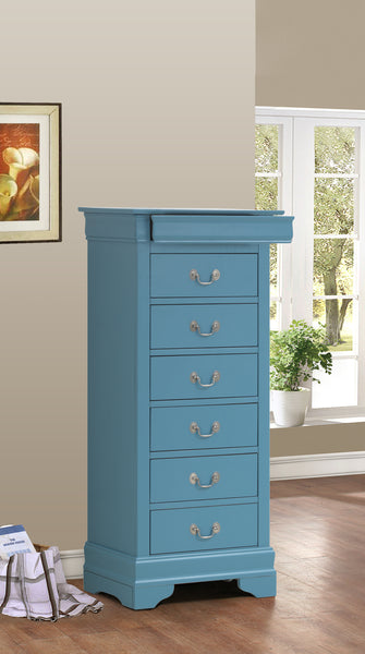Glory Furniture Louis Phillipe G3180-LC Lingerie Chest , Teal