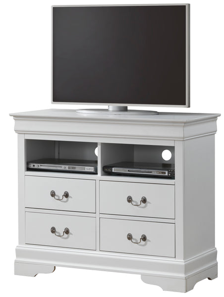Glory Furniture Louis Phillipe G3190-TV Media Chest , White