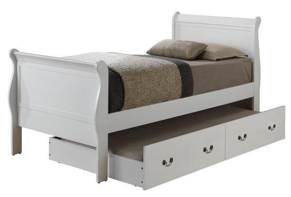 Glory Furniture Louis Phillipe G3190G-TTB Twin Storage Bed , White
