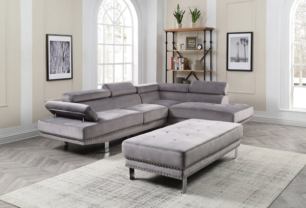 Glory Furniture Derek G371-SC Sectional , GRAY