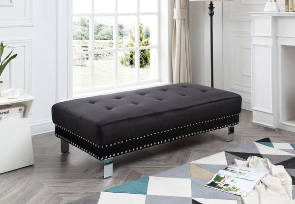 Glory Furniture Derek G372-O Ottoman , BLACK