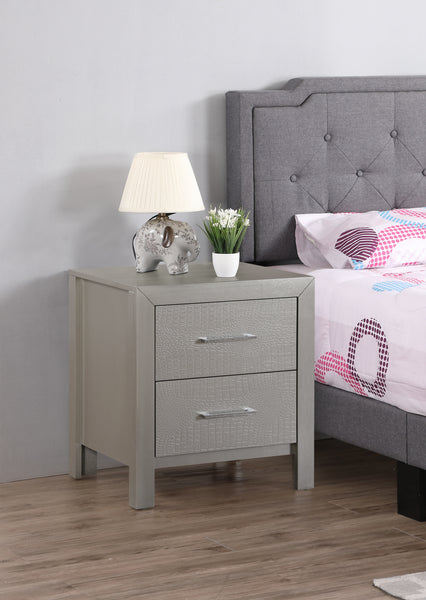 Glory Furniture Glades G4200-N Nightstand , Silver Champagne