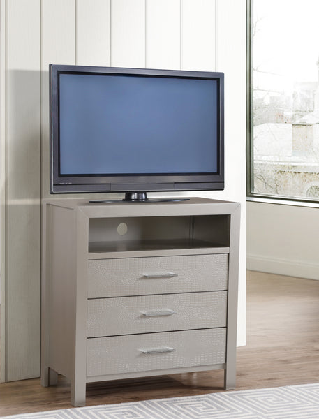 Glory Furniture Glades G4200-TV Media Chest , Silver Champagne