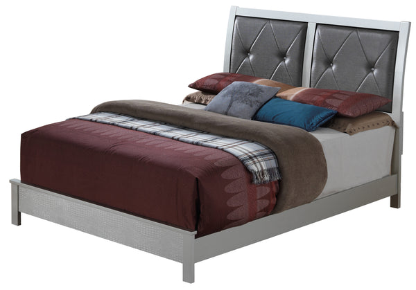 Glory Furniture Glades G4200A-KB King Bed , Silver Champagne