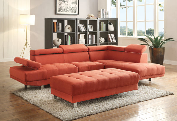 Glory Furniture Riveredge G444-SC Sectional ( 2 Boxes) , ORANGE