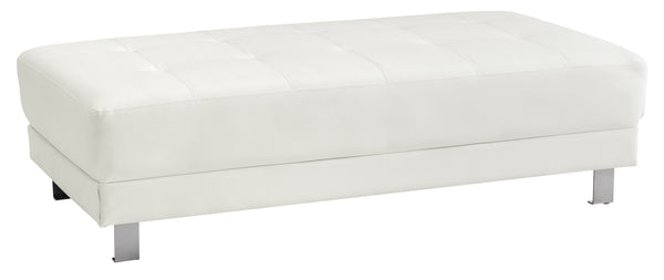Glory Furniture Riveredge G449-O Milan Ottoman , WHITE