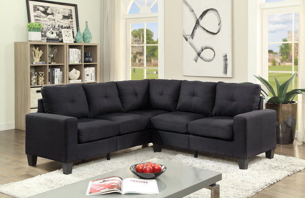 Glory Furniture Newbury G475B-SC SectionalÊÊ , BLACK