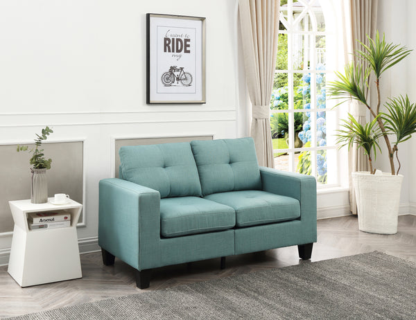 Glory Furniture Newbury G500A-L Newbury Modular Loveseat , TEAL