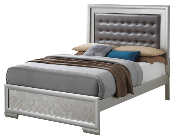 Glory Furniture Kat G5600A-QB Queen Bed , Silver Champagne