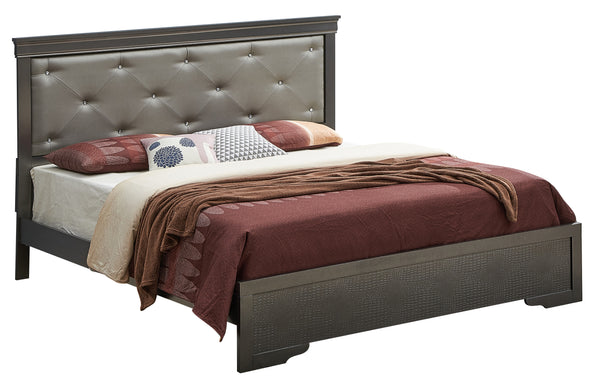 Glory Furniture Lorana G6502B-KB2 King Bed , Metalic Black