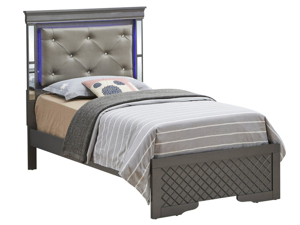 Glory Furniture Verona G6702C-TB3 Twin Bed , Metalic Black