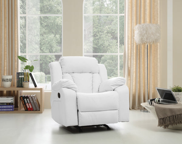 Glory Furniture Daria G682-RC Rocker Recliner , WHITE