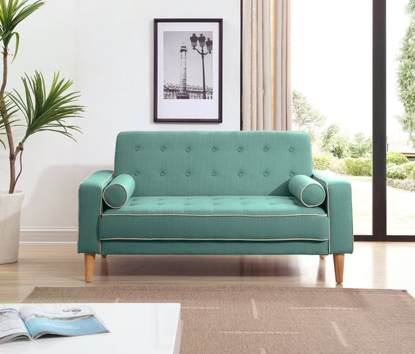 Glory Furniture Andrews G833A-L Loveseat Bed ( 2 Boxes ) , TEAL