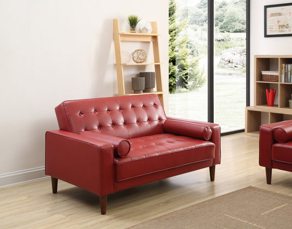 Glory Furniture Andrews G849A-L Loveseat Bed ( 2 Boxes ) , RED