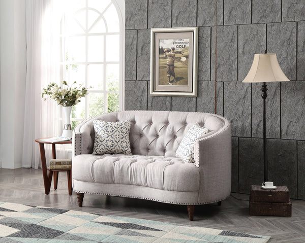 Glory Furniture Charleston G850-L Loveseat , LIGHT GRAY