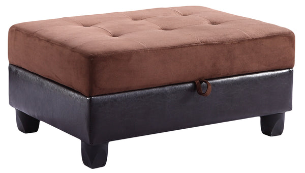 Glory Furniture Gallant G906-O Ottoman , CHOCOLATE