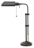 Cal 26" Height Metal Table Lamp in Brushed Steel Metal/Rectangular/Brushed Steel/Brushed Steel/60W/PHARMACY