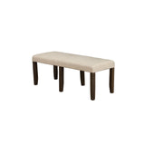 Alpine Furniture Brayden Wooden Upholstered Dining Bench in Espresso