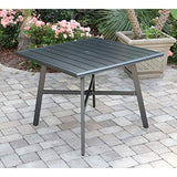 Hanover Foxhill 5-Piece Grade Patio Set with 4 Sling Dining Chairs Commercial Outdoor Furniture, Gray/Gunmetal