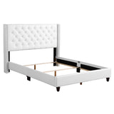 Glory Furniture Julie Faux Leather Upholstered Queen Bed in White