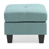 Glory Furniture Twill Tufted Ottoman Teal Ottoman Included