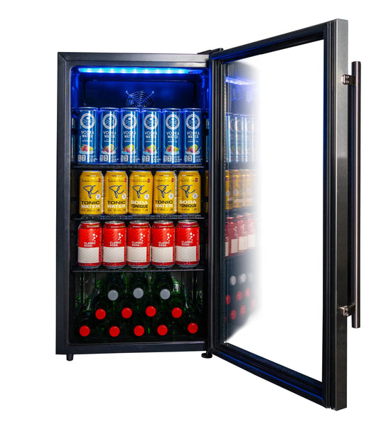 Danby DBC117A2BSSDD-6 117 (355 ml) Can Capacity Beverage Center Single Glass Door Mini-Fridge