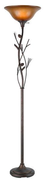 Cal Lighting BO-961TR Leaf, Flower, Fruit One Torchiere Lighting Accessories, Brown, 29.3x22.5x9.8
