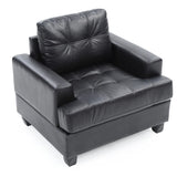 Glory Furniture Sandridge Faux Leather Chair in Black