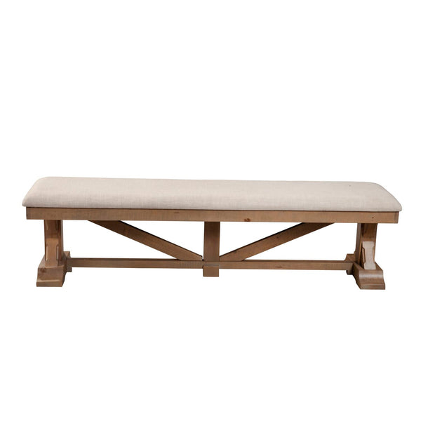 Alpine Furniture Arlo Wood Dining Bench Bench in Natural Brown
