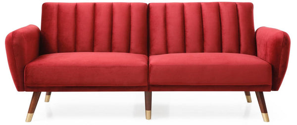 Glory Furniture Siena , Burgundy Sofa Bed, 34" H X 83" W X 35" D