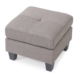 Glory Furniture Twill Tufted Ottoman Light Grey Ottoman Included